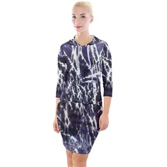 Abstract Light Games 5 Quarter Sleeve Hood Bodycon Dress by DimitriosArt