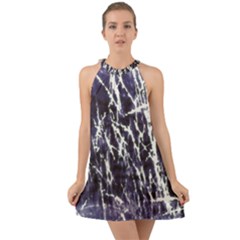 Abstract Light Games 5 Halter Tie Back Chiffon Dress