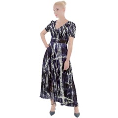 Abstract Light Games 5 Button Up Short Sleeve Maxi Dress by DimitriosArt