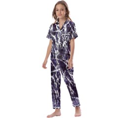 Abstract Light Games 5 Kids  Satin Short Sleeve Pajamas Set by DimitriosArt