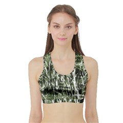 Abstract Light Games 6 Sports Bra With Border by DimitriosArt