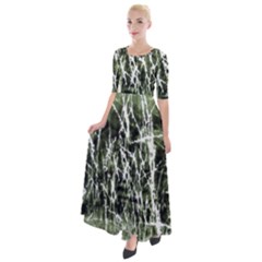 Abstract Light Games 6 Half Sleeves Maxi Dress by DimitriosArt