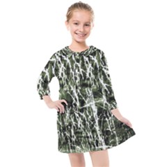 Abstract Light Games 6 Kids  Quarter Sleeve Shirt Dress by DimitriosArt