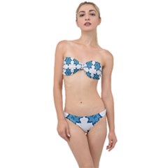 Abstract Pattern Geometric Backgrounds   Classic Bandeau Bikini Set by Eskimos