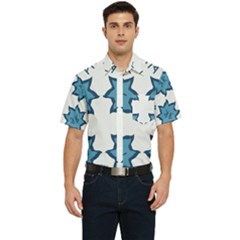 Abstract pattern geometric backgrounds   Men s Short Sleeve Pocket Shirt 