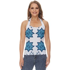 Abstract pattern geometric backgrounds   Basic Halter Top