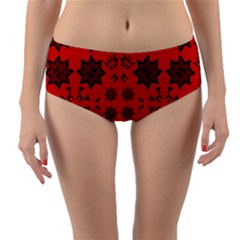 Abstract Pattern Geometric Backgrounds   Reversible Mid-waist Bikini Bottoms by Eskimos