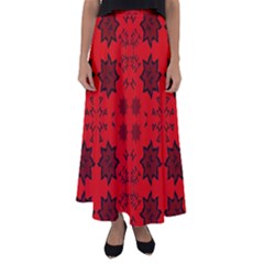 Abstract Pattern Geometric Backgrounds   Flared Maxi Skirt by Eskimos