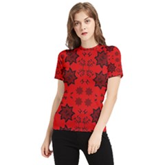 Abstract Pattern Geometric Backgrounds   Women s Short Sleeve Rash Guard by Eskimos