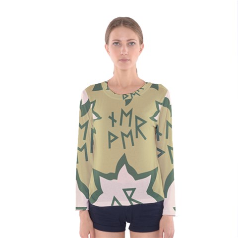 Abstract Pattern Geometric Backgrounds   Women s Long Sleeve Tee by Eskimos