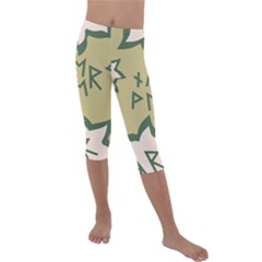 Abstract Pattern Geometric Backgrounds   Kids  Lightweight Velour Capri Leggings  by Eskimos