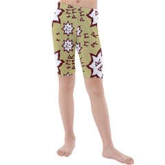 Abstract Pattern Geometric Backgrounds   Kids  Mid Length Swim Shorts by Eskimos