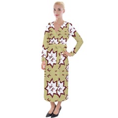 Abstract Pattern Geometric Backgrounds   Velvet Maxi Wrap Dress by Eskimos