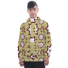 Abstract Pattern Geometric Backgrounds   Men s Front Pocket Pullover Windbreaker by Eskimos