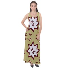 Abstract Pattern Geometric Backgrounds   Sleeveless Velour Maxi Dress by Eskimos