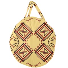 Abstract Pattern Geometric Backgrounds   Giant Round Zipper Tote by Eskimos