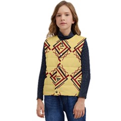 Abstract Pattern Geometric Backgrounds   Kid s Short Button Up Puffer Vest	 by Eskimos