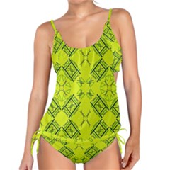 Abstract Pattern Geometric Backgrounds   Tankini Set by Eskimos