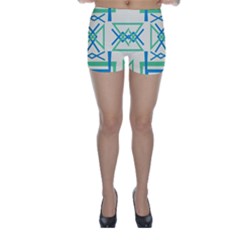 Abstract Pattern Geometric Backgrounds   Skinny Shorts