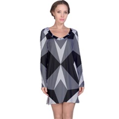 Abstract Pattern Geometric Backgrounds   Long Sleeve Nightdress by Eskimos