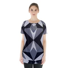 Abstract Pattern Geometric Backgrounds   Skirt Hem Sports Top