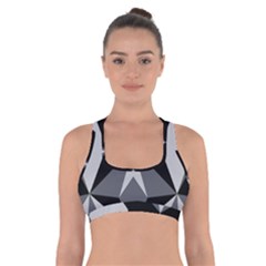 Abstract Pattern Geometric Backgrounds   Cross Back Sports Bra by Eskimos