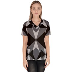 Abstract Pattern Geometric Backgrounds   Women s V-neck Scrub Top by Eskimos