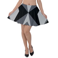 Abstract Pattern Geometric Backgrounds   Velvet Skater Skirt by Eskimos