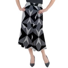 Abstract Pattern Geometric Backgrounds   Midi Mermaid Skirt