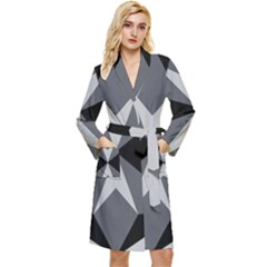 Abstract Pattern Geometric Backgrounds   Long Sleeve Velour Robe by Eskimos