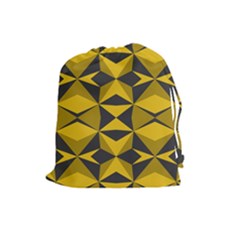 Abstract Pattern Geometric Backgrounds   Drawstring Pouch (large)