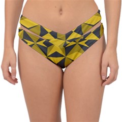 Abstract Pattern Geometric Backgrounds   Double Strap Halter Bikini Bottom by Eskimos