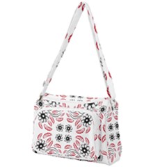 Folk Flowers Print Floral Pattern Ethnic Art Front Pocket Crossbody Bag by Eskimos