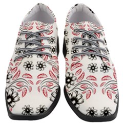 Folk Flowers Print Floral Pattern Ethnic Art Women Heeled Oxford Shoes by Eskimos