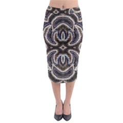 Embroidered Patterns Midi Pencil Skirt by kaleidomarblingart