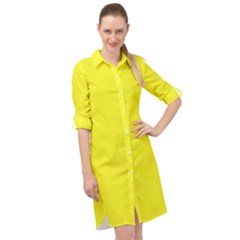 Daffodil Long Sleeve Mini Shirt Dress