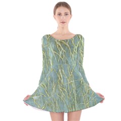 Abstract Light Games 8 Long Sleeve Velvet Skater Dress