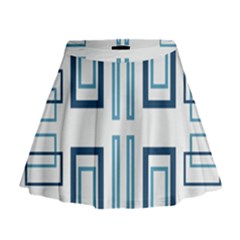 Abstract Pattern Geometric Backgrounds   Mini Flare Skirt