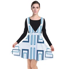 Abstract Pattern Geometric Backgrounds   Plunge Pinafore Dress by Eskimos