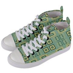 Abstract Pattern Geometric Backgrounds   Women s Mid-top Canvas Sneakers by Eskimos