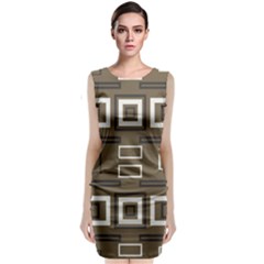 Abstract Pattern Geometric Backgrounds   Classic Sleeveless Midi Dress by Eskimos