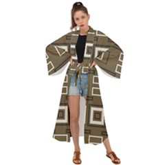 Abstract Pattern Geometric Backgrounds   Maxi Kimono by Eskimos