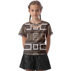 Abstract Pattern Geometric Backgrounds   Kids  Front Cut Tee by Eskimos