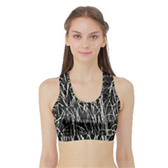 Abstract Light Games 9 Kiran Fa457 Sports Bra With Border by DimitriosArt