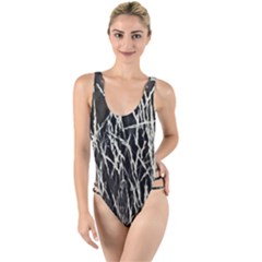 Abstract Light Games 9 Kiran Fa457 High Leg Strappy Swimsuit by DimitriosArt