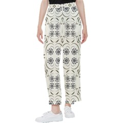 Folk Flowers Print Floral Pattern Ethnic Art Women s Pants 