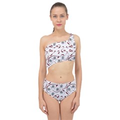 Folk flowers print Floral pattern Ethnic art Spliced Up Two Piece Swimsuit