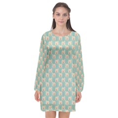 Fresh Scent Long Sleeve Chiffon Shift Dress  by Sparkle