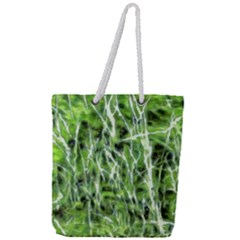 Green desire Full Print Rope Handle Tote (Large)