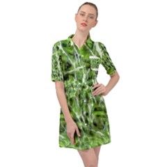 Green Desire Belted Shirt Dress by DimitriosArt